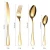 Import Gold cutlery Factory wholesale 36 pcs dinner knife fork spoon set gift with wood box stainless steel cutlery set from China