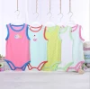 Good price Newborn baby clothes sleeveless summer 100% cotton baby one-piece baby romper