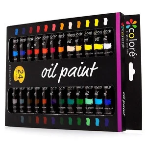good quality 24 Oil colors Aluminum Tube paint pen set for art drawing
