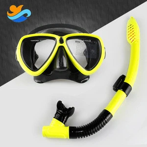 Good quality scuba diving equipment silicone diving gear 180 vision snorkel mask