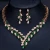 Import Grace Olive Branch Necklace Pendant Earring Ring Bracelet CZ Evening Dress Wedding Accessories Bridal jewelry Set from China
