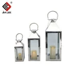 Great quality handmade wedding decor mirror polished floor lantern stainless steel candle lantern
