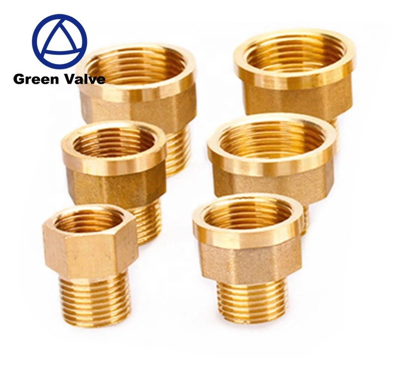 Green valves 1/8" 1/4 3/8" 1/2" Female Male BSP Coupler Brass Connector Fitting Adapter Union