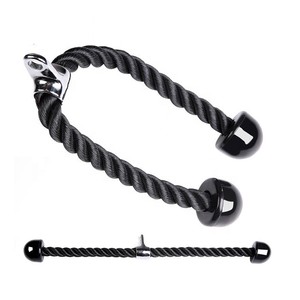 Gym accessories bodybuilding fitness training double grip nylon braided tricep rope