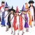 Import Halloween Costumes Witch Wizard Cloak Cape Robe with Pointy Hat for Kids Halloween Props Set Cosplay Birthday Party Supplies from China