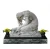Import Han white jade tombstone carving tombstone of figure monument from China