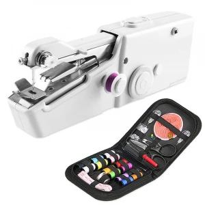 Hand-Held Portable Sewing Machine with Convenient Needlework Tools, Suitable for Family Journeys, Suitable for Fabrics, Clothing