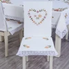 Handmade floral wedding decoration polyester chair cover white