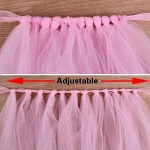Handmade Table Skirt For Birthday Party Decoration Christmas Tulle Table Skirt For Girls Customized Size Tutu Table Skirt