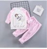 Hao Baby The New Private Rainbow Pajamas With Velvet Suit Children Cotton Underwear