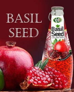 Healthy Drinks OEM Beverage Supplier  290ml Glass Bottle Basil Seed Drink With Soursop and Wholesale Basil Seed Drink Tropical