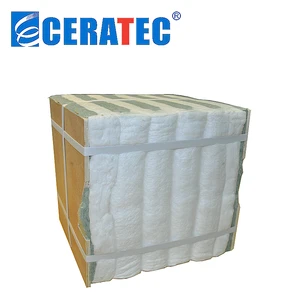 Heat resistant ceramic fiber module with anchor system