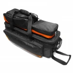 Heavy duty detachable 3 ball bowling bag roller triple tote bags with wheels