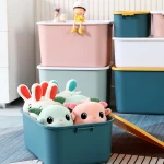 Heavy Duty Storage Box Plastic Large Capacity Attached Lid Container Plastic Boxes