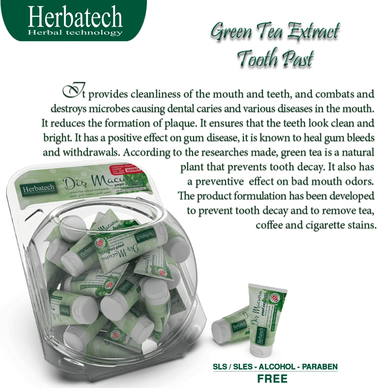 HERBAL Small GREEN Tea Extract Tooth PASTE, High QUALITY GREEN Whitening for Sensitive Teeth Oral Refreshing Anti-cavity Adult