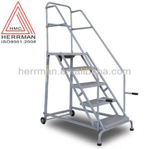 (HERRMAN)2018 High Quality Industrial Steel Rolling Ladders