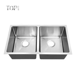 High Quality 304 Stainless Steel Wash Basin Double Bowl Kitchen Sink