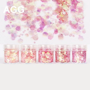High quality 4 Jars with 1pc Fix Gel Gold Holographic Iridescent Makeup Hair Face Body Glitter for Party