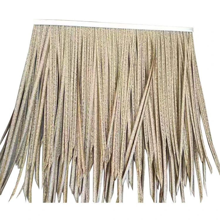 High quality eco-friendly PE molding plastic synthetic palm leaf thatch roof palmex thatch