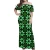 Import High quality european fashion Purple floral ladies casual wear Ruffle One-Shoulder dresses Polynesian tribal tattoo maxi dress from China