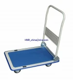 High Quality Four Wheels Capacity Steel 150kgs Blue Platform Hand Truck / Cart / Trolley
