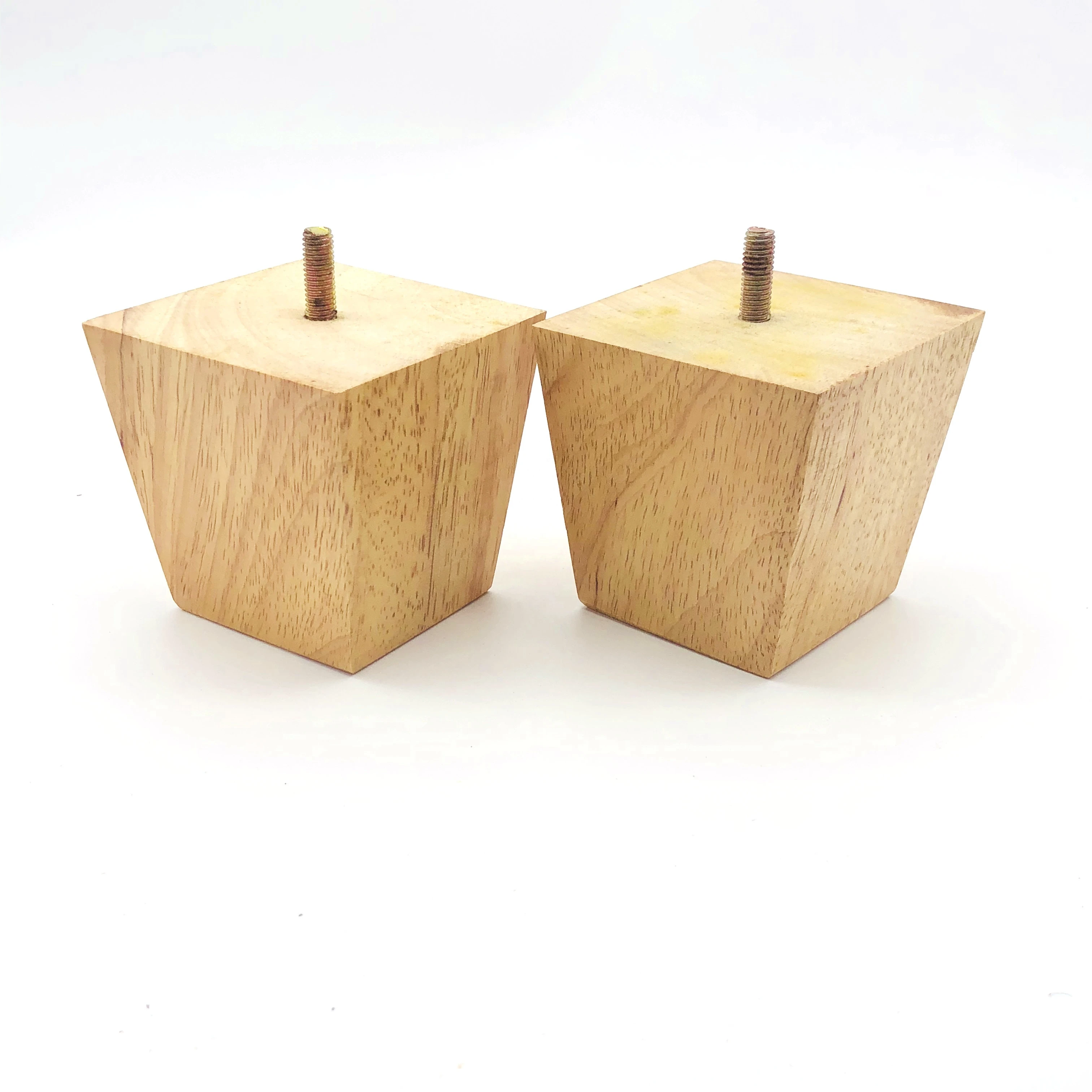 High Quality  Furniture  Wooden Square  Leg With M8 screw