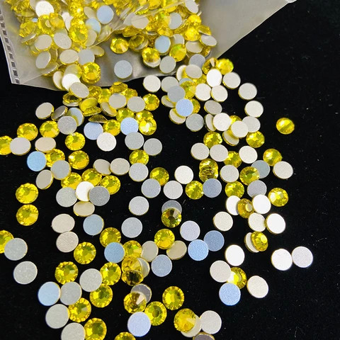 Buy High Quality Kinds Of Colors Flat Back Glass Rhinestones Non Hotfix ...