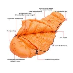 High Quality Light Weight Compact Goose Down Sleeping Bag For Kids