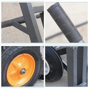 High quality multi size capacity cargo custom design metal 2 wheels push cart