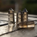 High quality natural crystal quartz point semi precious stones crystal tower folk crafts smoky quartz point for healing