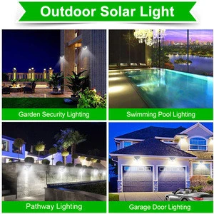 High Quality Outdoor Waterproof IP65 100 LEDs Solar Sensor interaction Wall lamp Light
