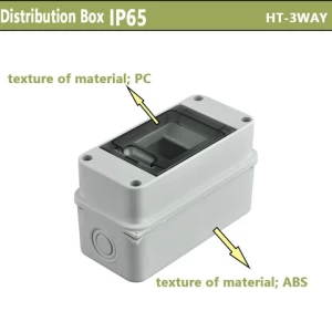 High quality outdoor waterproof IP65 3-way electrical breaker panel power box circuit breaker distribution box mcb box