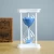 high quality triangle white wooden colorful hourglass gift sand timer promotional sand art glass for timing