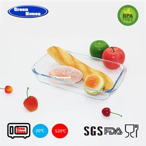home appliances glass rectangular 4pcs heat-resisting high borosilicate glass baking dish/glass bakeware