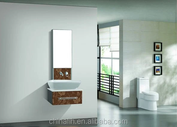 Home Bathroom Furniture Wall Bath Cabinet With Hpl Compact Laminate