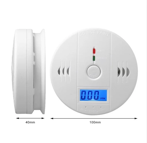 Home Security LCD Carbon Monoxide Detector Independent CO Gas Sensor 85dB Warning-up High Sensitive Poisoning Alarm Detector