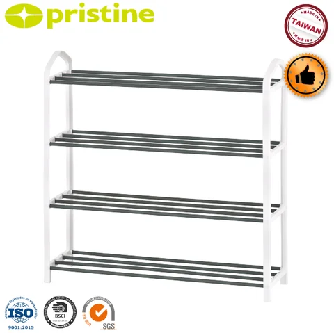 Home Storage Furniture Manufacturer MIT DIY Housewares Shoe Rack SALE Ebay Wholesale Taiwan Household Entryway Tenon 4 Tier Iron