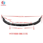 Honghang Manufacture Autlaco Spare Parts Body Protecter, New Style  Car front lip  spolitter for Tesla Model 3