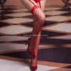 Hot sale 6 styles women sexy thigh high Socks Lace Fishnet stocking socks (string no include)