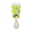 Hot sale bamboo fibre baby kids soup spoon plastic spoon wide scoop 17068