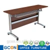 Hot sale durable school furniture steel& wooden folding school desk