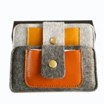 Hot Sale Fashionable Protective Portable Felt Mobile Phone Case with Card Holder