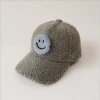 Hot sale lovely smiley face pattern winter baseball hat for kids