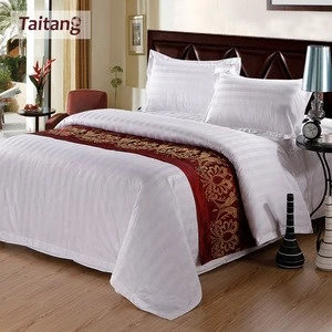 Hot sale pure white 100% egyptian cotton comforter hotel bed sheet/fitted sheet