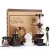 Hot Sale Siphon Pot Gift Box 8 Piece Set Stainless Steel Coffee Tea French Press Black Silver