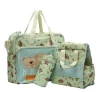 Hot sell high quality cute bear set fashionable diaper baby mommy bag
