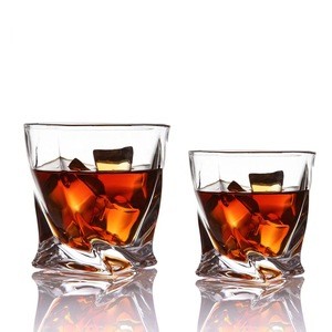 Hot Selling 100% Lead-free High Quality Whisky Glasses Glassware Twist Whiskey Glass Scotch Wine Glass For Liquor