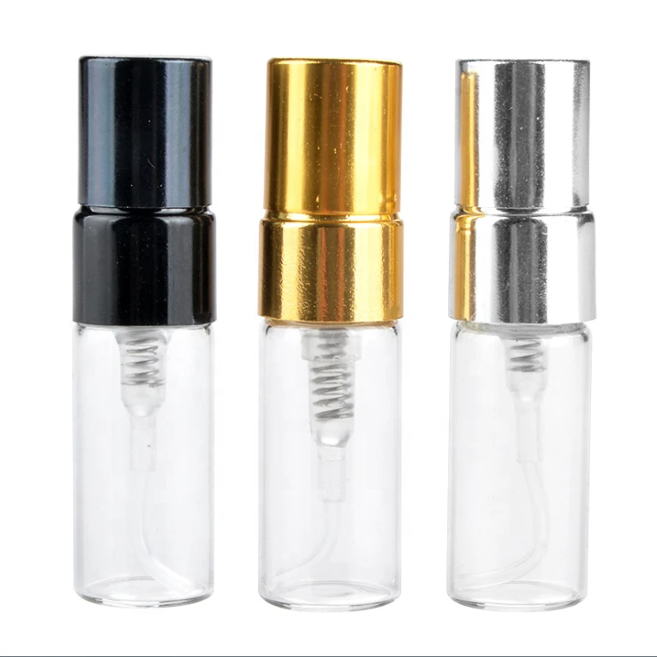 Hot Selling 2ml 3ml 5ml 10ml Tube Glass Spray Bottle Refillable Glass Spray Perfume Bottle With Aluminum Atomizer