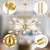 Import Hot Selling Luxury Gold pendant Chandeliers 10-Head Led Lights Modern Chandeliers for home decor from China