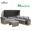 Hot selling outdoor sectional wicker sofa set canopy garden sofa rattan furniture outdoor